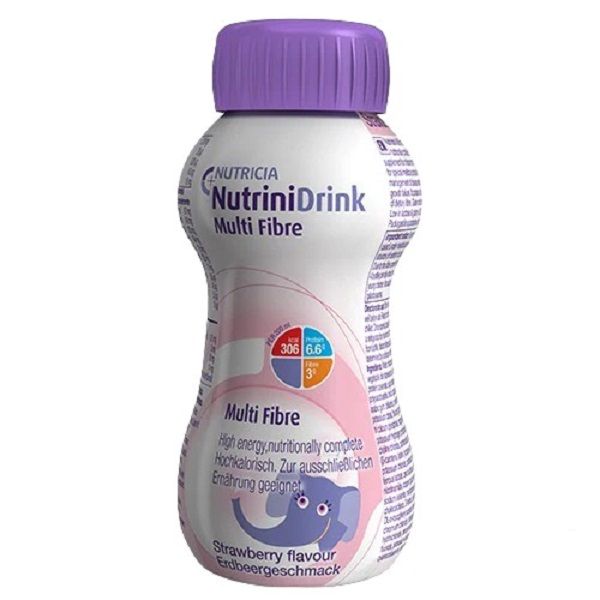 Nutricia - Nutrini Drink Multi Fibre - Strawberry Flavour 200ml x 4