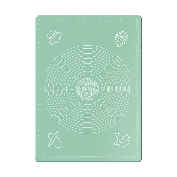 Silicone Baking Mat, Extra-Thick Dough Roll Pad with Measurement and Edge
