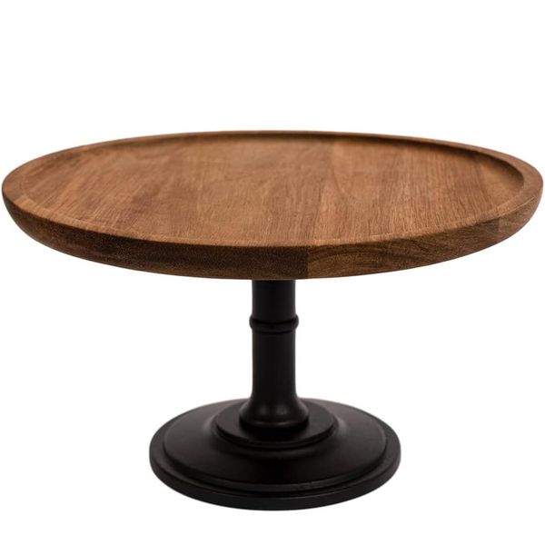 MIkaco - Wooden Tray Dessert Display Cake Stand - 30 x 30 x 15cm