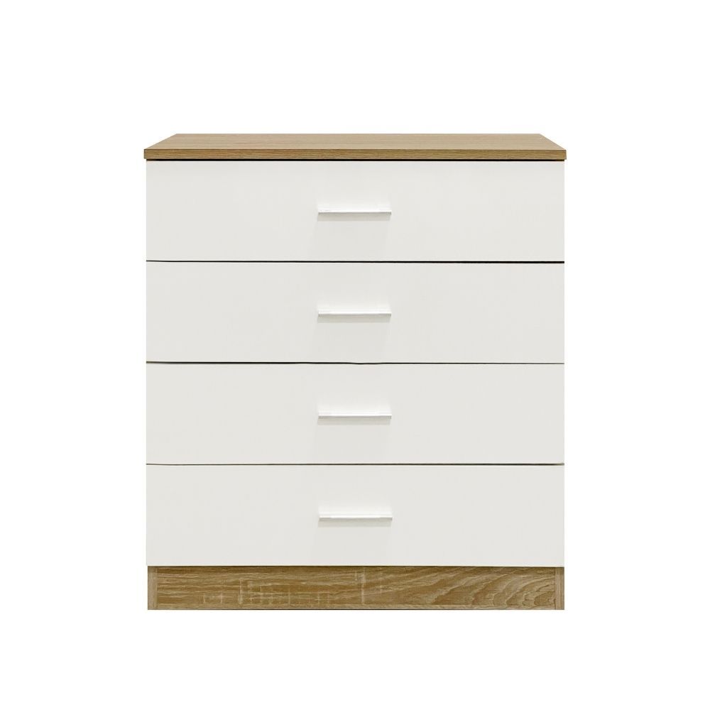 Bragg Dalian 4 Drawer Chest of Drawers, Oak White