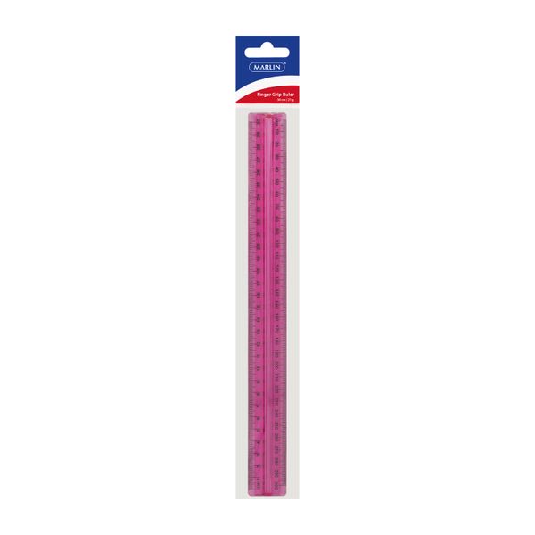 Marlin - 30cm Finger Grip Rulers (Pack Of 12)