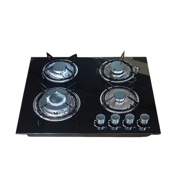 Glass Top Gas Stove for Modern Kitchens - 4 High-Efficiency Burners