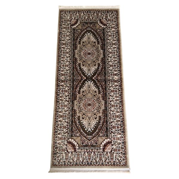 Mustard/Beige - 200 X 80 cm - Turkish Machine Made Runner Rug - 200 x 80 cm