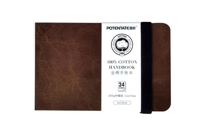 Potentate 300gsm 100% Cotton Watercolour Handbook - 9 x 14cm - 24 Sheets