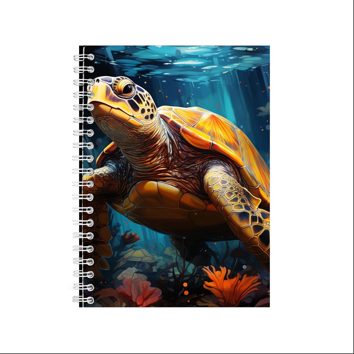 Floral Underwater Turtle 27 A5 Spiral Notepad Present | Shop Today. Get ...