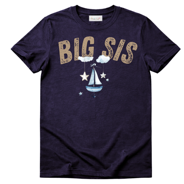 Baby- Sister Short Sleeve Tshirt -Eng-Sailor Ocean