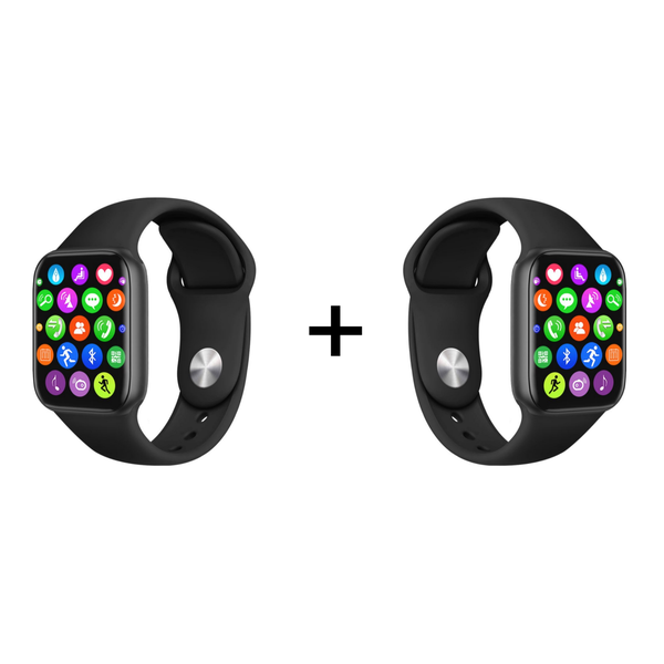 Black &amp; Black - Duos Series 7 Fitness Tracker Smart Watch