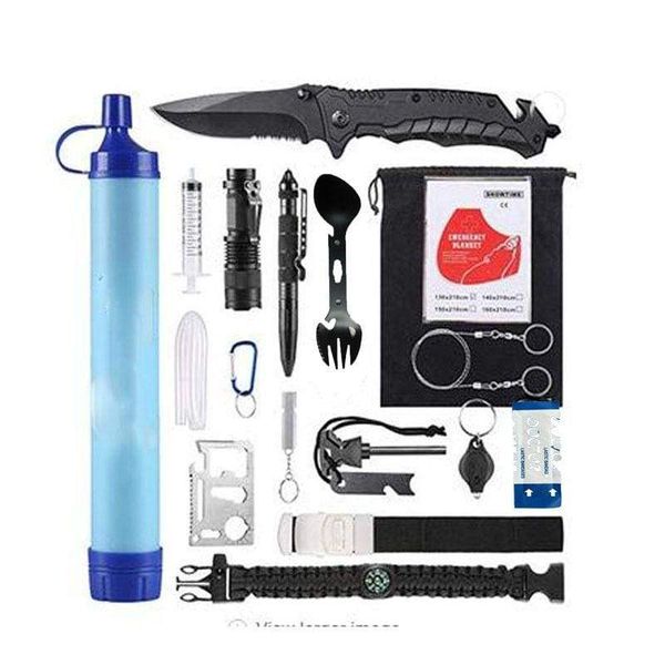 Xtreme 20 Piece Camping/Survival Kit (Black)