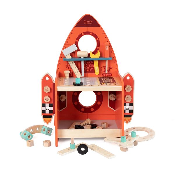 Classic World - Pretend &amp; Play - Rocket Work Bench &amp; Tool Set