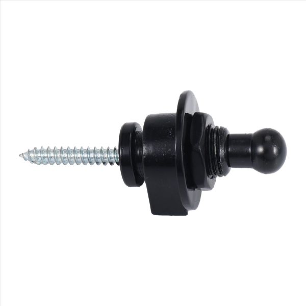 Strap Lock Straplocks Round Head for Electric Guitar Bass Black