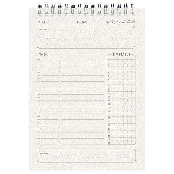 A5 Daily Plan to Do List Notebook 160 pages thick office stationery