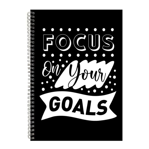 Focus A4 Notebook Spiral and Lined Workout Quotes Graphic Notepad Gift 207