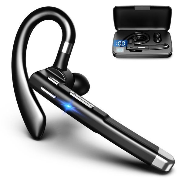 Wireless Single Ear Bluetooth Earpiece - Rotatable for Driving/Business