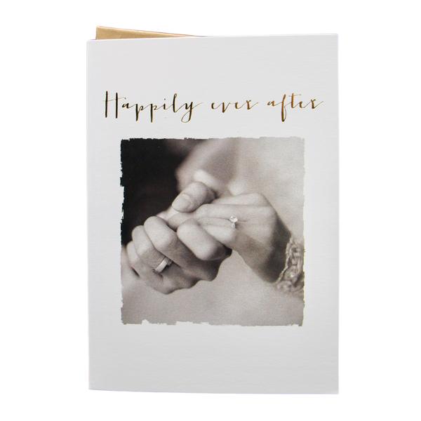 Wedding Card - "Happily Ever After" - holding hands