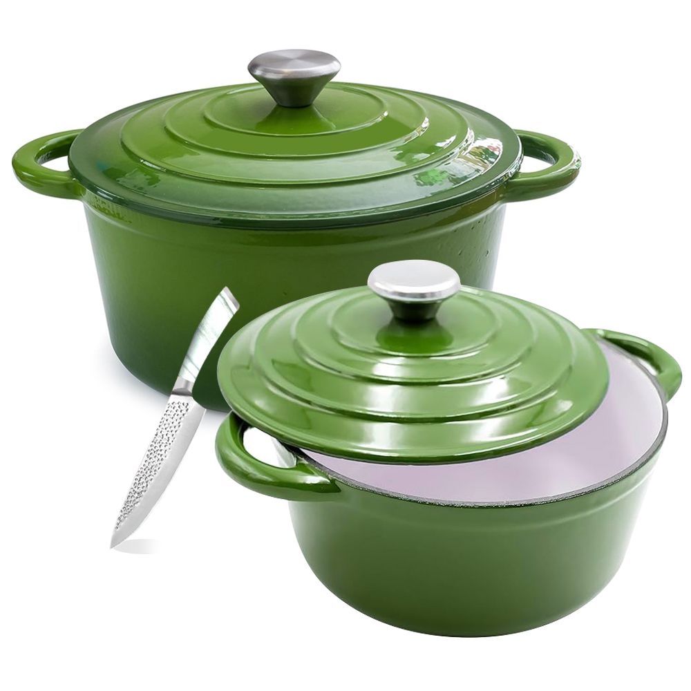 Enameled Cast Iron Casserole Pot Combo Set - Set of 3 | Shop Today. Get ...