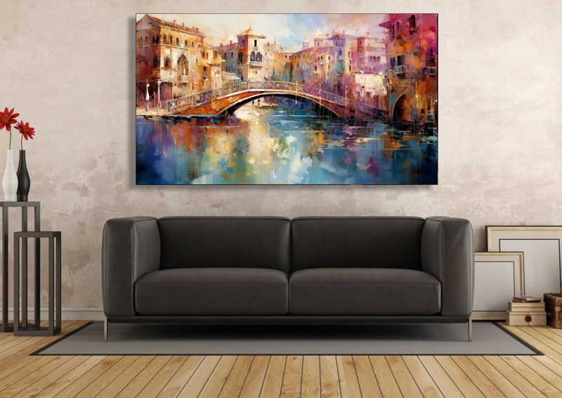 Canvas Wall Art - Venetian Dreamscape Abstract - HC1247