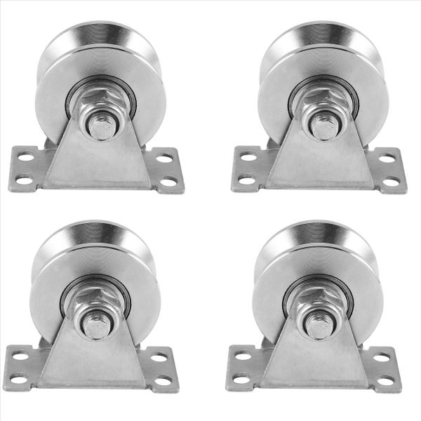 1-Pack V-Type Stainless Steel Pulley Block Mute Bearings
