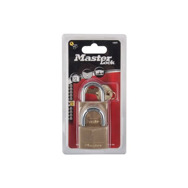 Master Lock - Pad Lock - 2 Piece - Brass - 50mm - Keyed Alike - 2 Pack