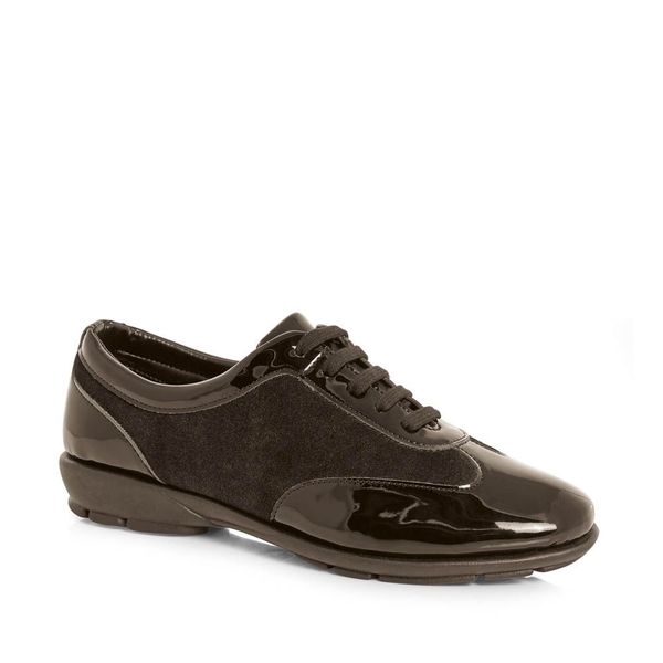 Gx &amp; Co Ladies Lace Up Sneaker - Brown 52149