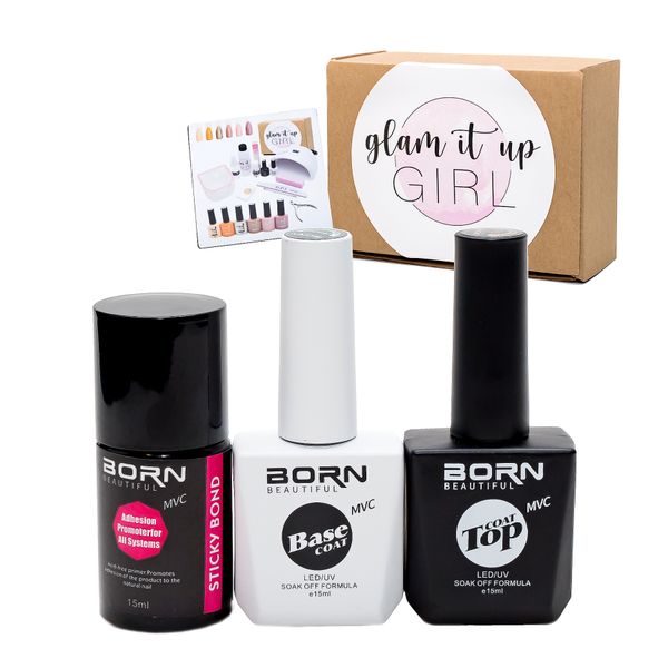 Glam It Up Girl/Bond-It, Top Coat &amp; Base Coat - BB set of 3