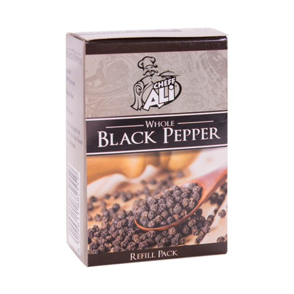 Chef Ali - Whole Black Pepper 6 x 50g