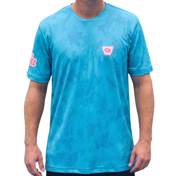 CA Padel Shirt - Turquoise Camo