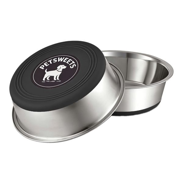 2 Pack 1800ml Stainless Steel Metal Dog Bowls