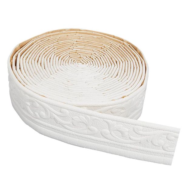 JESSEJESSE Self-Adhesive 3D Foam Molding Trim, 10m Flexible Wall Border