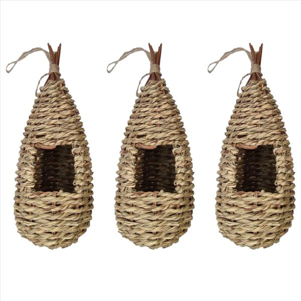 Garden Handing Birds Nest Hand Woven Birdhouses For Outdoors Hanging