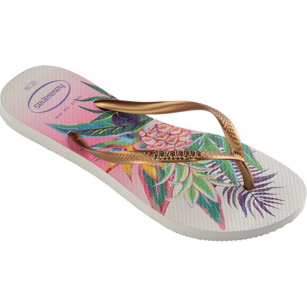 Havaianas Slim Tropical Women's Flip Flops /White