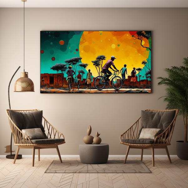 Canvas Wall Art - Colourful Commute Graffiti - BK0217