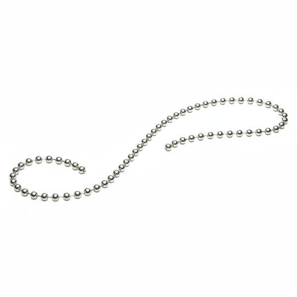 KRAFFT 3.2mm Solid Brass Ball Chain 1m Length Nickel Plated