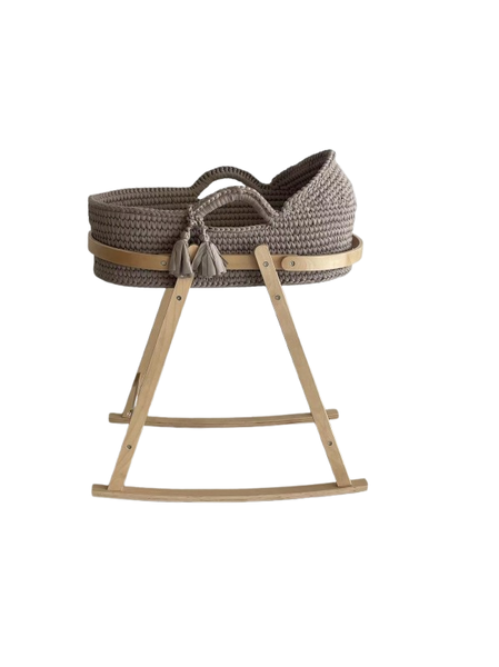 Baby Basket with mattress and rocking wooden stand - High quality