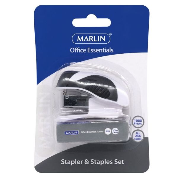 Marlin Office Essentials Mini Stapler &amp; Staples Set