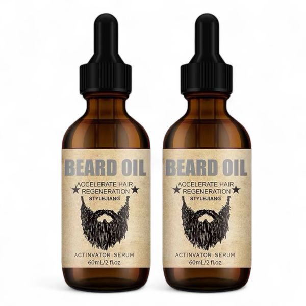 Pack of 2 - Men Beard Hair Growth Essential Oil 60ml
