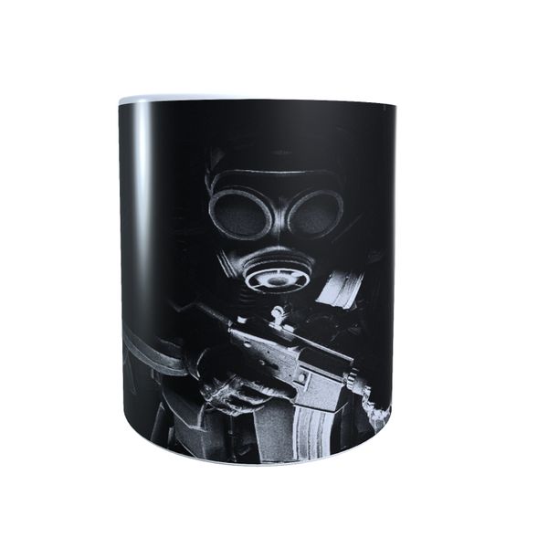 CT Black and White Gas Mask - Counter Strike Coffee Mug