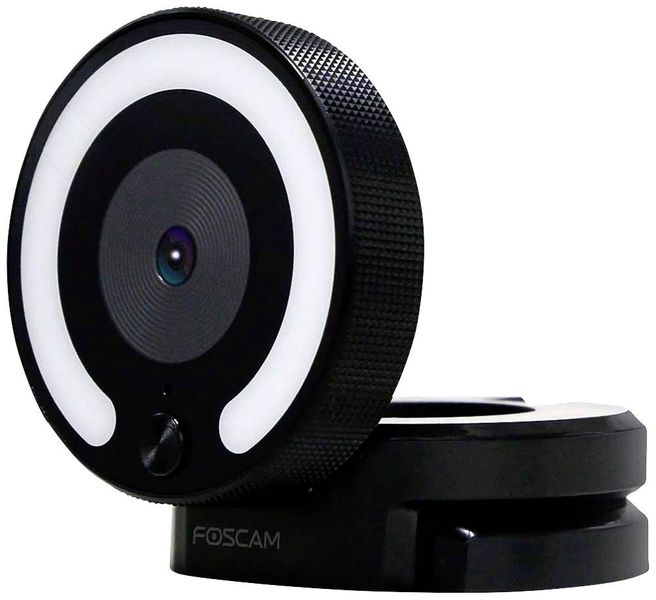 FOSCAM Webcam with Built in Microphone 1080P HD Camera With Ring Light W28