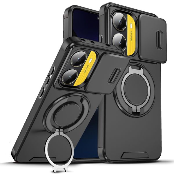 Magnetic Rotate Ring Phone Case Compatible With Xiaomi Poco X7 Pro 5G