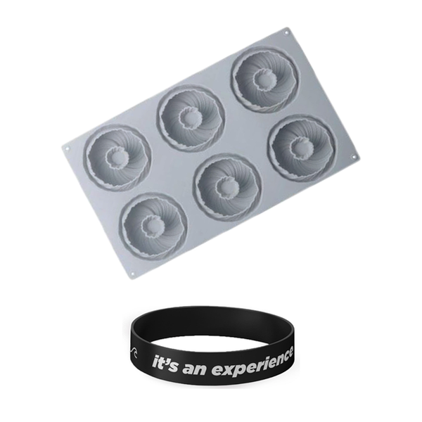 Killer Deals Non-Stick 3D Spiral Swirl Doughnut Silicone Baking Mould- Grey