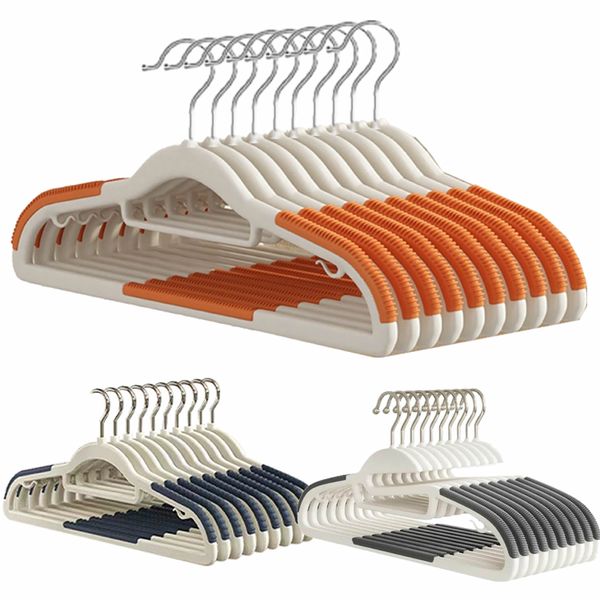 30Pcs Heavy-Duty Plastic Hangers with Non-Slip Grips, 11lb Weight Capacity