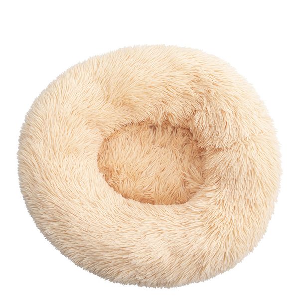 Plush Round Semi-Enclosed Pet Bed
