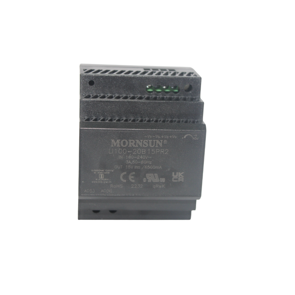 LI100-20B15PR2 15V 6.5A DIN Rail Switch Mode Power Supply 90-264VAC