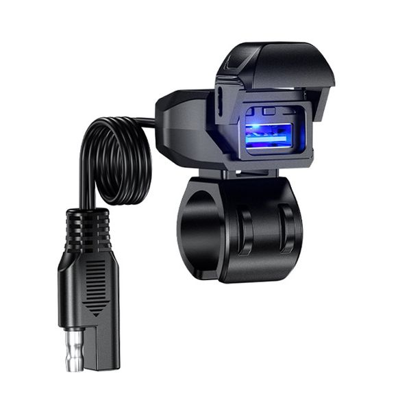 Motorcycle Auto On/Off QC3.0 Fast Charging Outdoor Waterproof Phone Charger