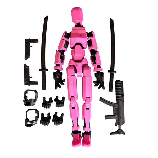 XL Dummy 13 Female, Includes Weapons - Pink - Poseable 34cm Tall