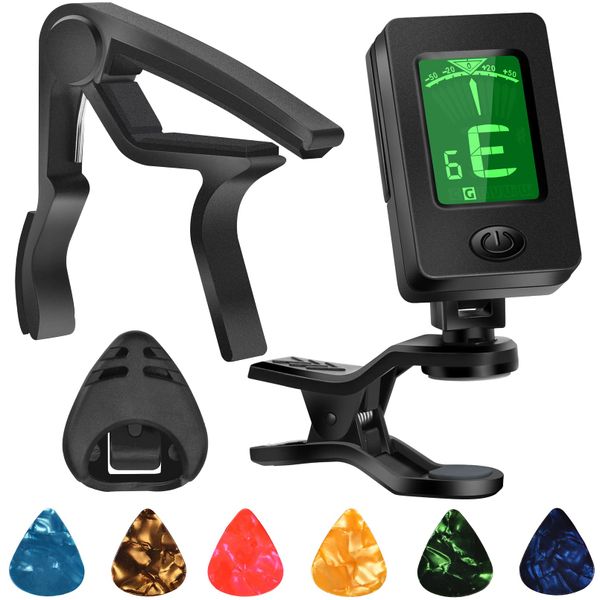 Guitar Tuner, Guitar Accessories (with Picks), Guitar Capo