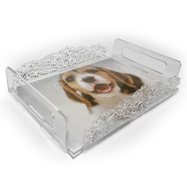Photo Frame Tray - Clear Acrylic, 2-in-1 Serving Tray.