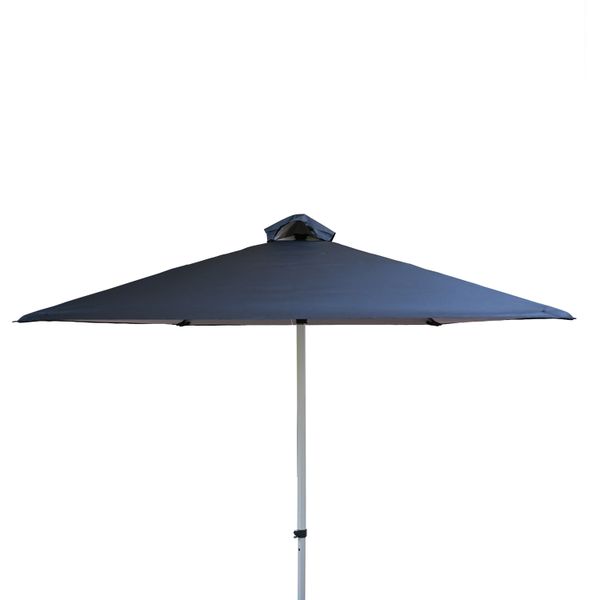 Deluxe Aluminium 2m x 2m Square Parasol with Canopy and Slider Pole