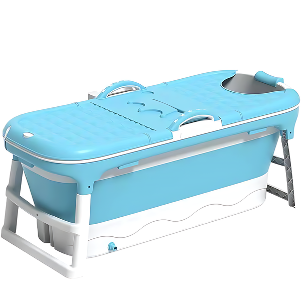 148CM Portable Bathtub Foldable Bathtub Spa Bath At Home - Blue