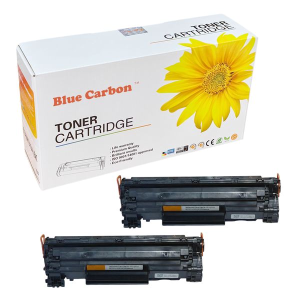 2 Pack Toner Cartridge Compatible HP CB435A 436A CE285A Cartridge Black