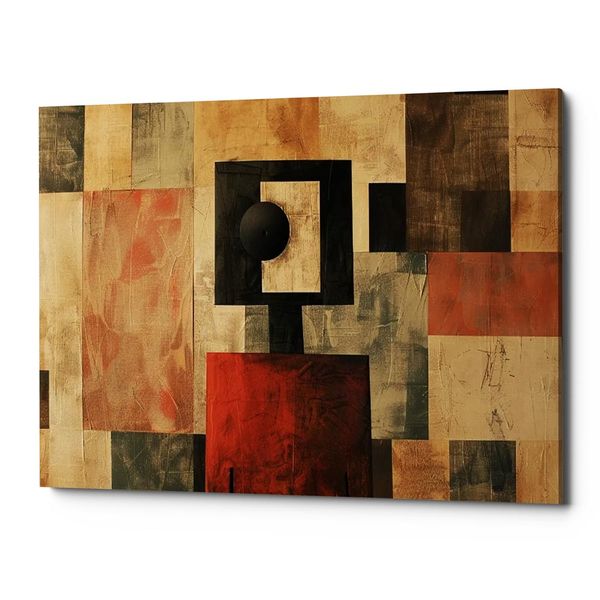 Canvas Art - Mirages Of Squared Mind Abstrat Canvas Print Wall Art Decor